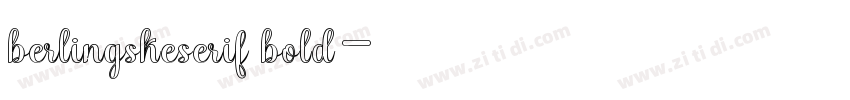 berlingskeserif bold字体转换